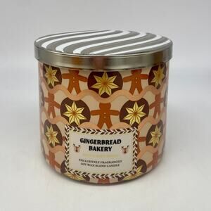 Bath & Body Works GINGERBREAD BAKERY 3-Wick Scented Candle NEW